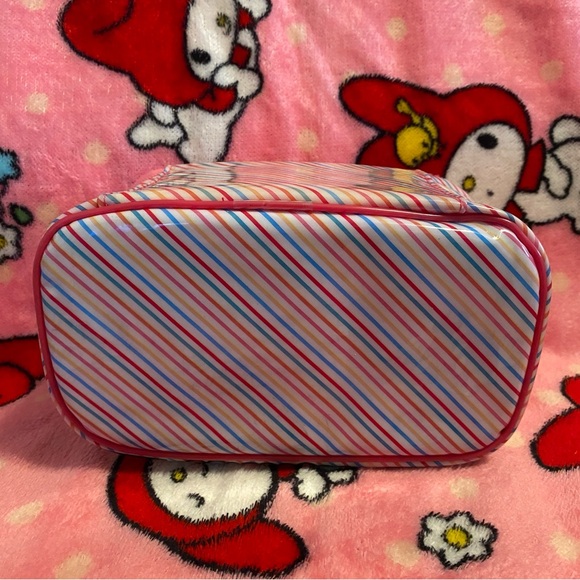 🍭 Vintage Hello Kitty Striped Candy Bubblegum Makeup Bag - Picture 5 of 7